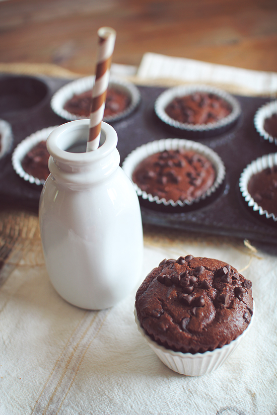 Cupcake Monday :: Healthy Triple Chocolate Muffins | The TomKat Studio Blog