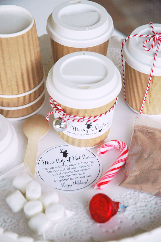 Mini Hot Cocoa Cups Holiday Gift Idea The TomKat