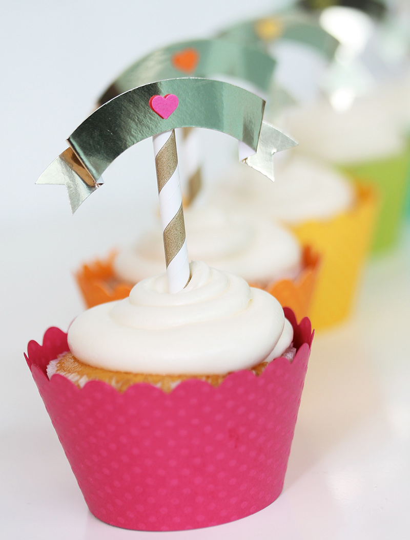 Banner Flag Cupcake Toppers