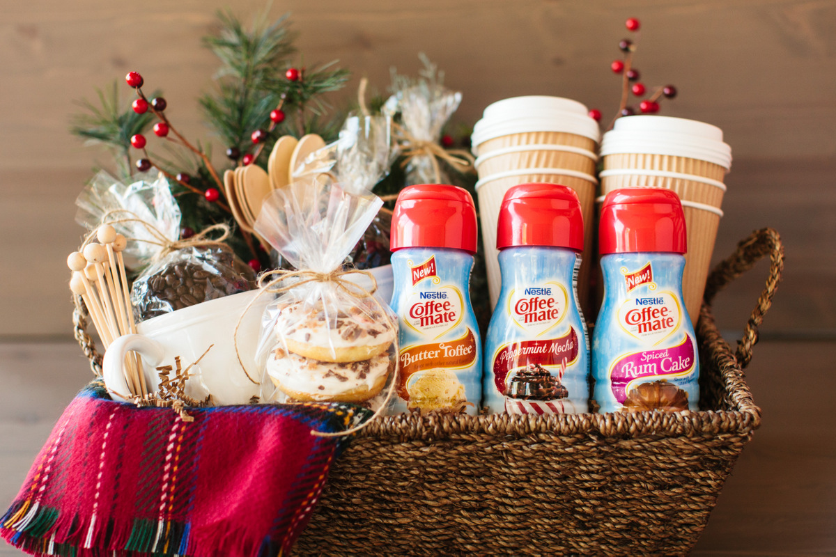 coffee gift basket for the holidays via playswellwithbutter