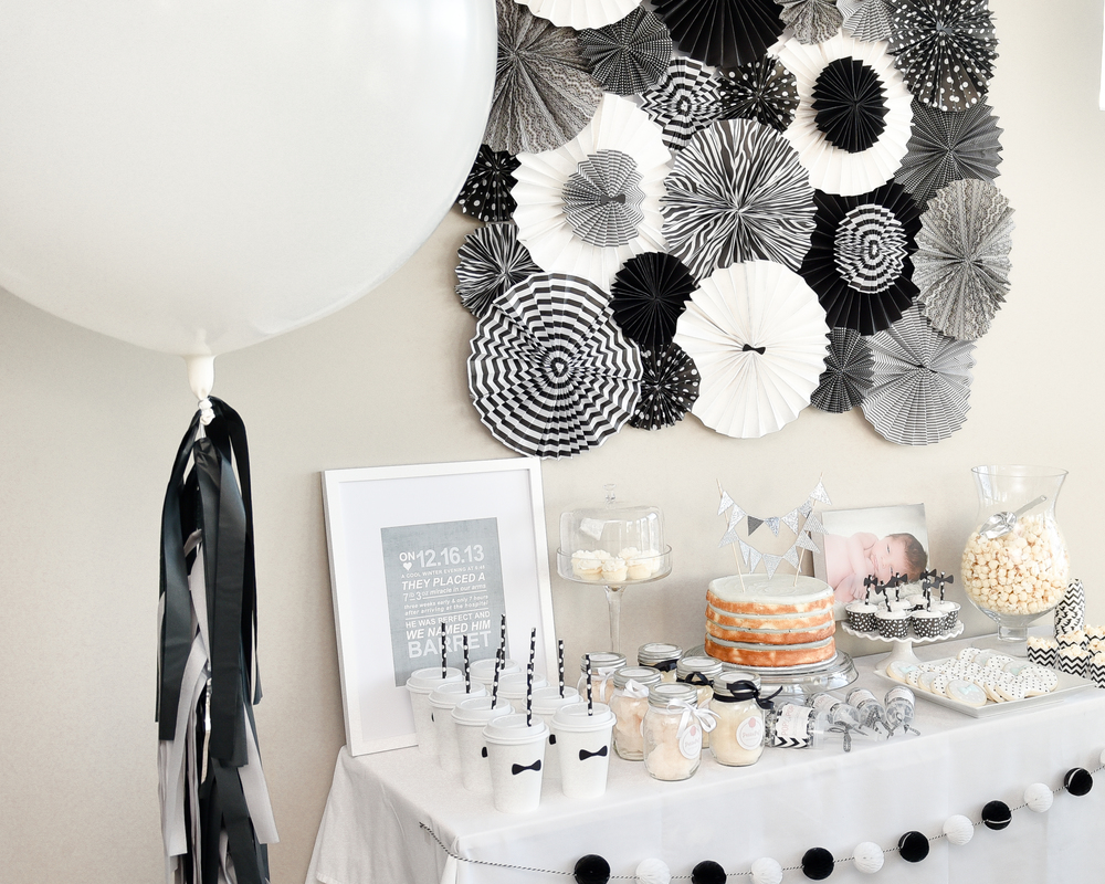 Black silver birthday decor, Black silver party Decor, Decoration
