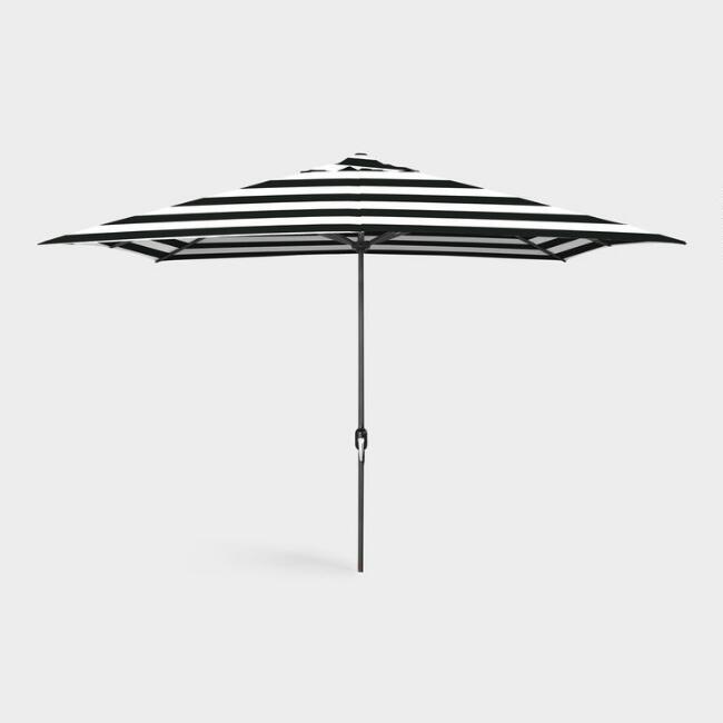 Black and White Striped Umbrella