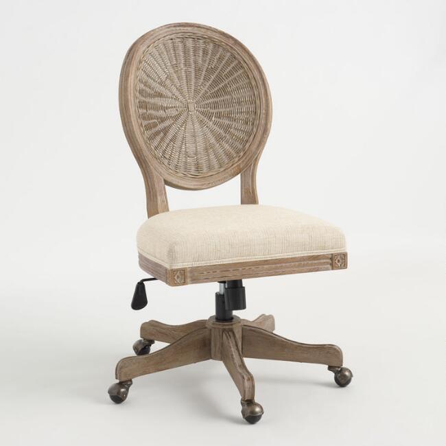 Wood Rolling Office Chair