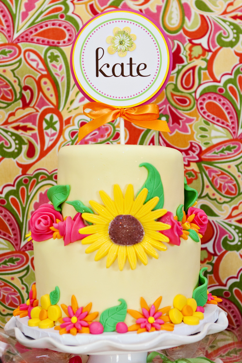 Fairy Garden Birthday Party Cake - The TomKat Studio