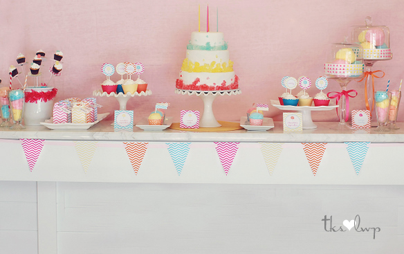Cotton Candy Party-Sweet Shoppe Dessert Table  |  The TomKat Studio