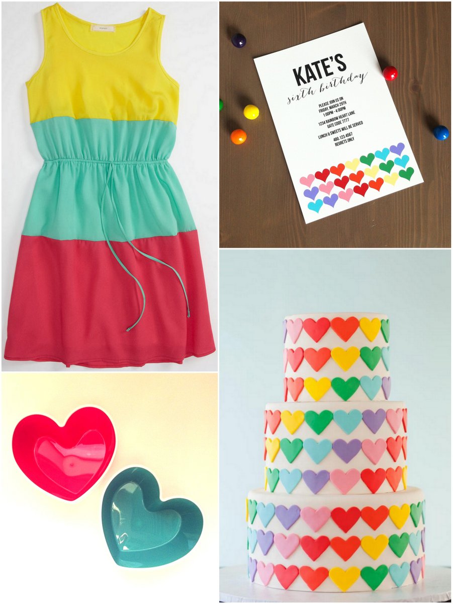 rainbow heart party