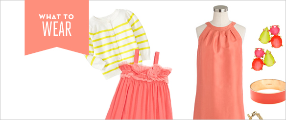 What to Wear: Melon Toned Mother's Day from the TomKat Studio.