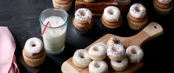Coffee and Donuts Cupcakes from Always with Butter via TomKat Studio.