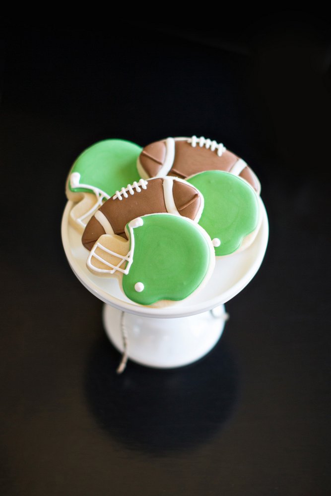 Tommy's Football Birthday Party-Cookies | The TomKat Studio