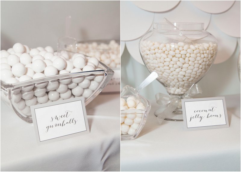 white candy table