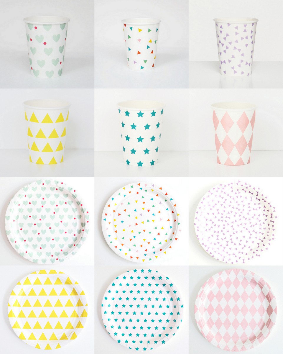 geometric party supplies