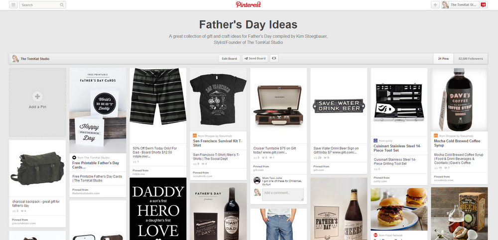 Father's Day Ideas Pinterest Board |  The TomKat Studio
