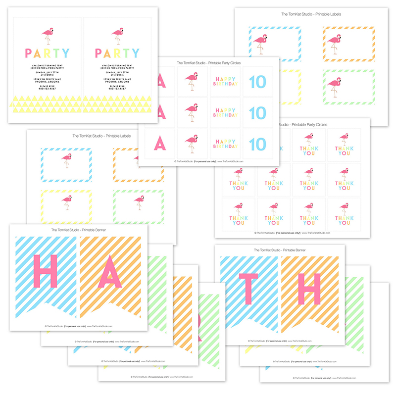 Fruity Flamingo Printables | The TomKat Studio