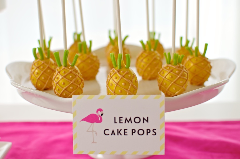 Fruity Flamingo Party-Lemon Cake Pops | The TomKat Studio