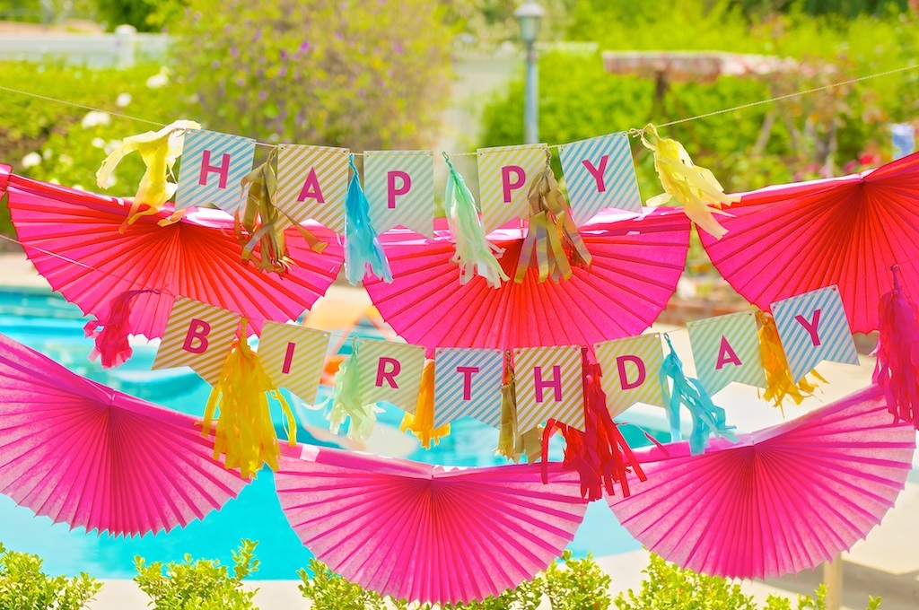 Fruity Flamingo Party-Happy Birthday Banner | The TomKat Studio