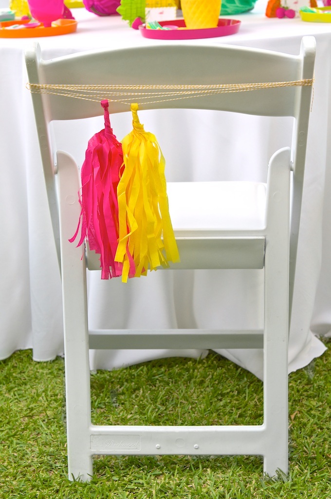 Fruity Flamingo Party-Chair Decor | The TomKat Studio