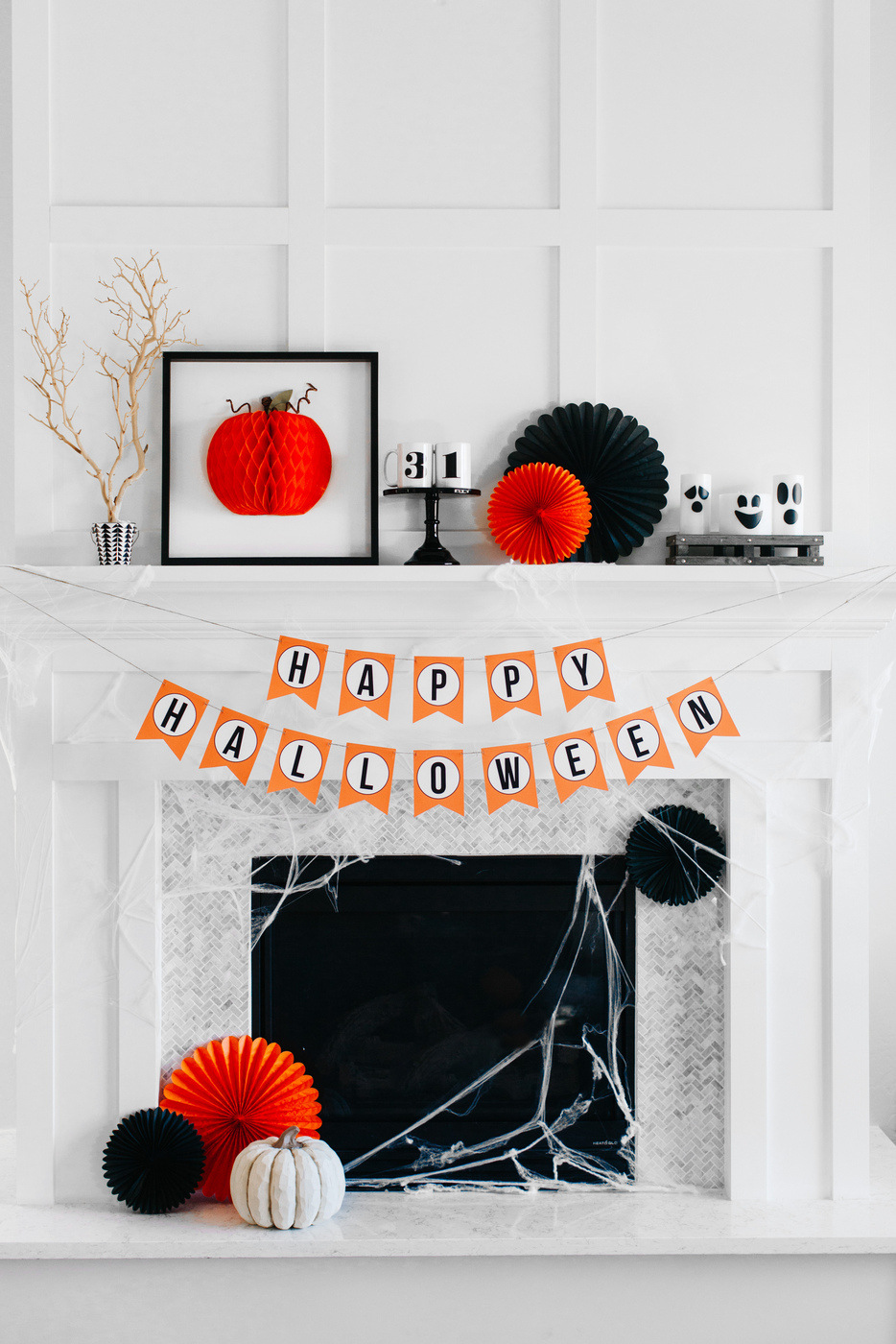 How to Style a Traditional Halloween Mantel