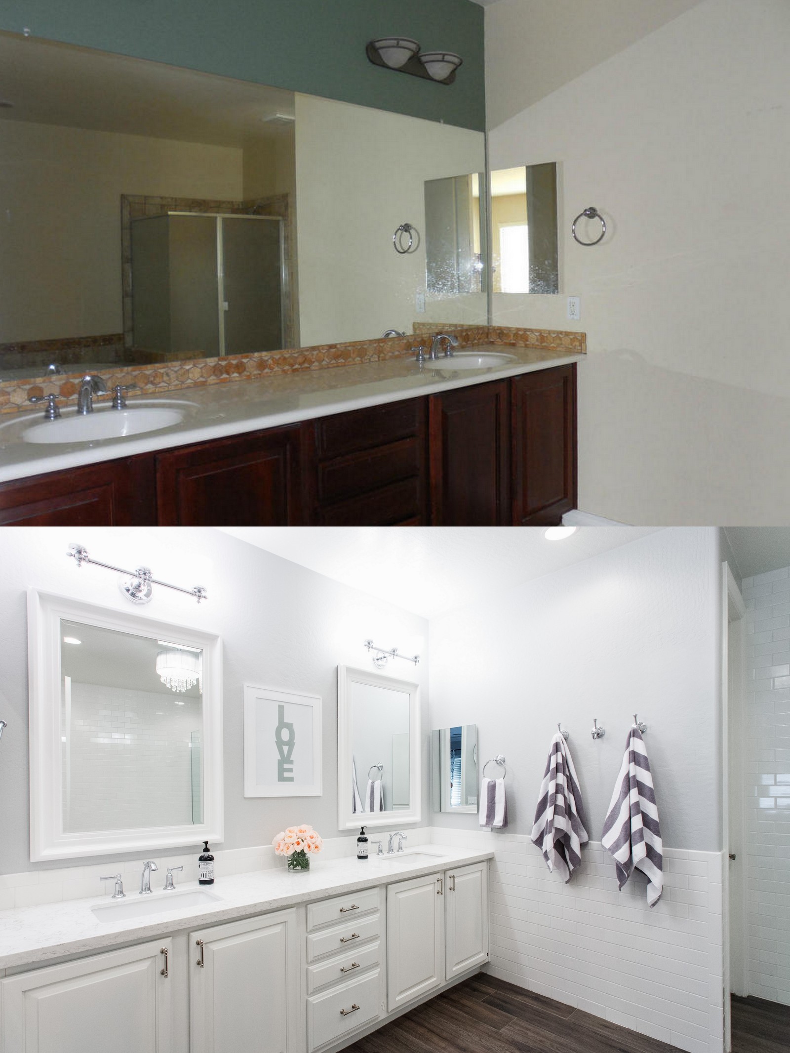 Master Bathroom Before and After