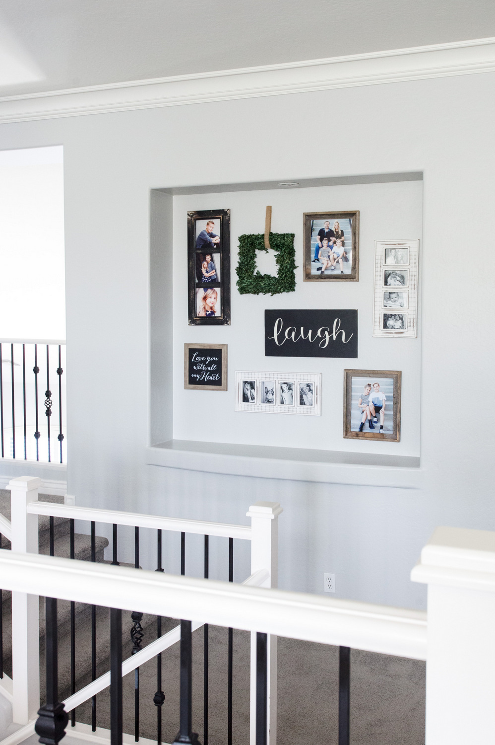 Collage Wall with Family Photos