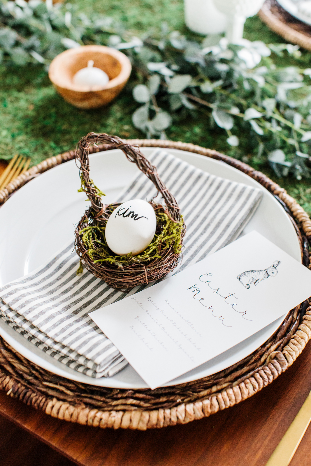 Gorgeous Easter Place Setting styled by The TomKat Studio
