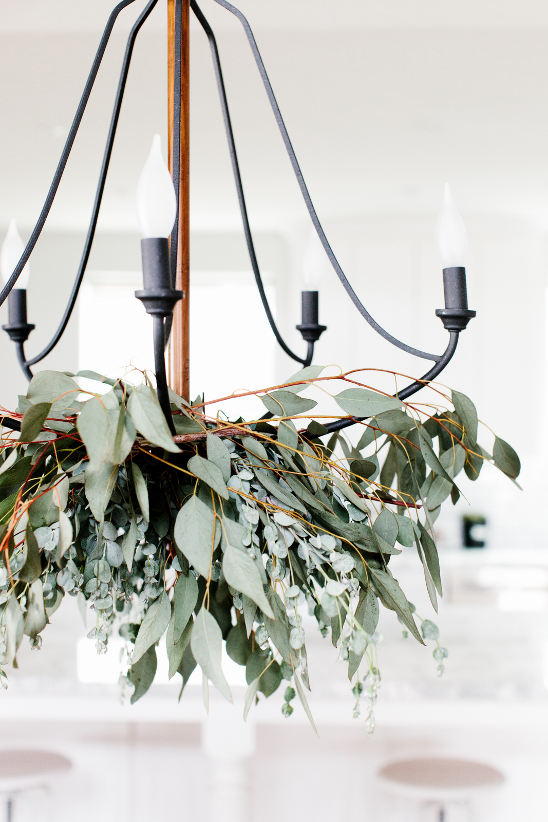 Add Greenery to a Chandelier for the Perfect Focal Point 