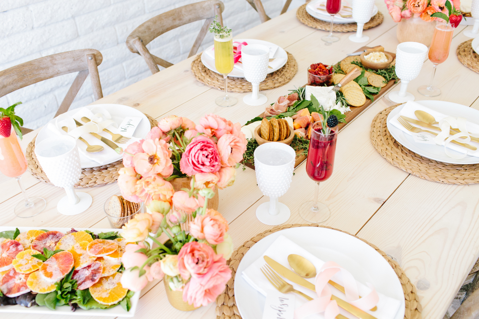 spring outdoor brunch styled by the tomkat studio