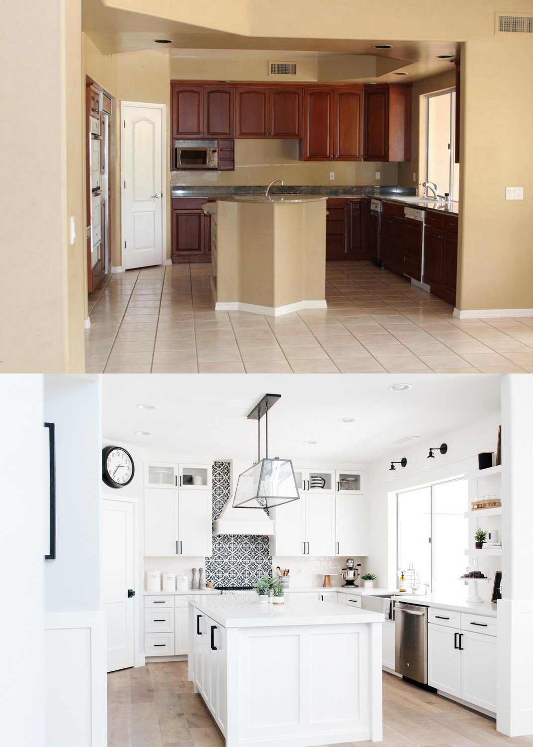 White Kitchen Before and After