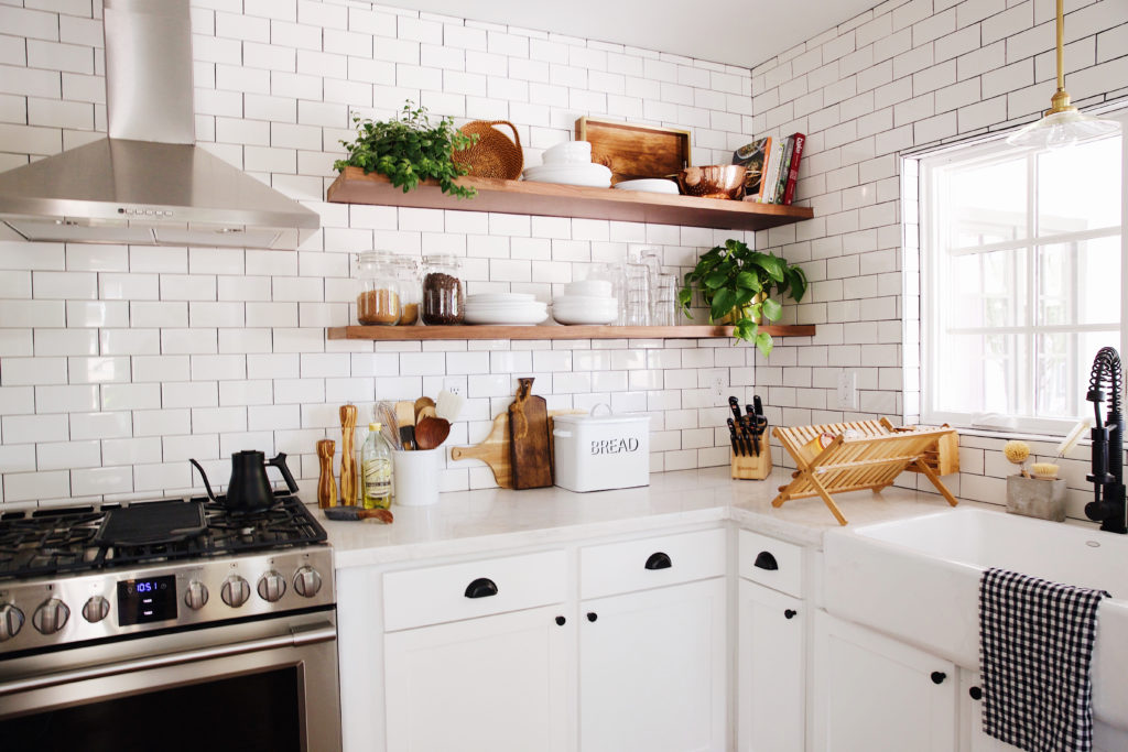 Our House Remodel: Open Shelving in Kitchen | The TomKat Studio Blog