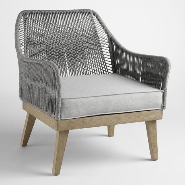 Gray Rope Outdoor Chair