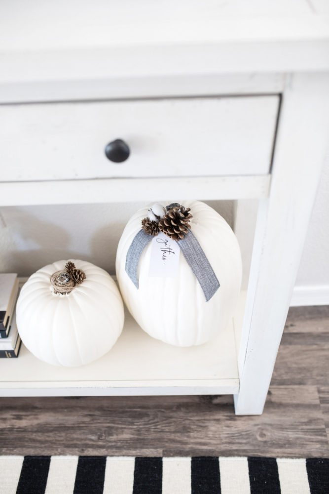 White Pumpkins for Fall Decorating