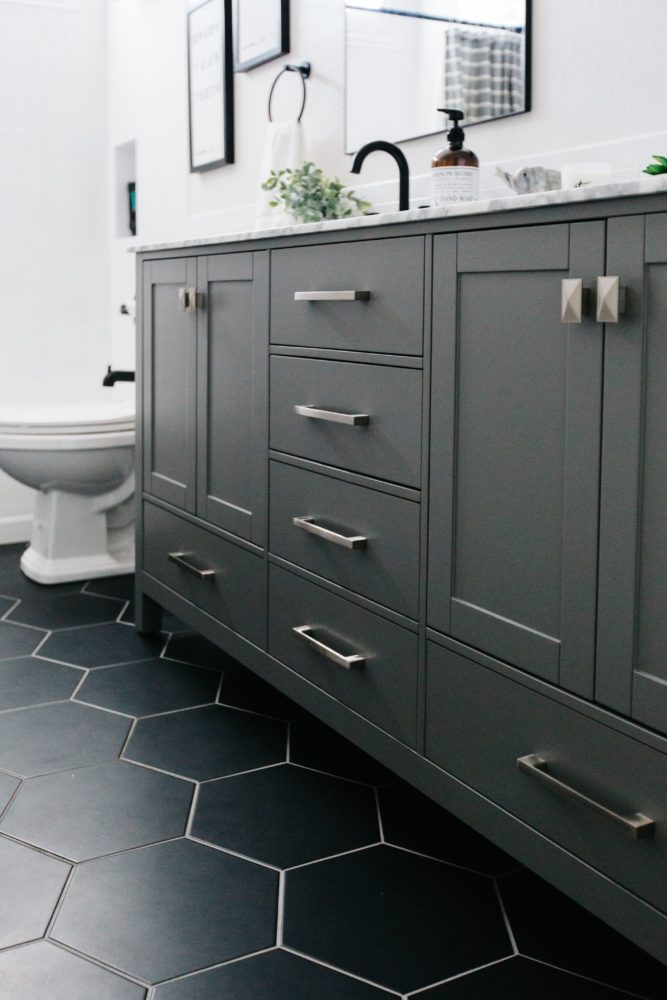 Black Hexagon Tile Floor And Decor Off, Black Hexagon Tile Bathroom Floor